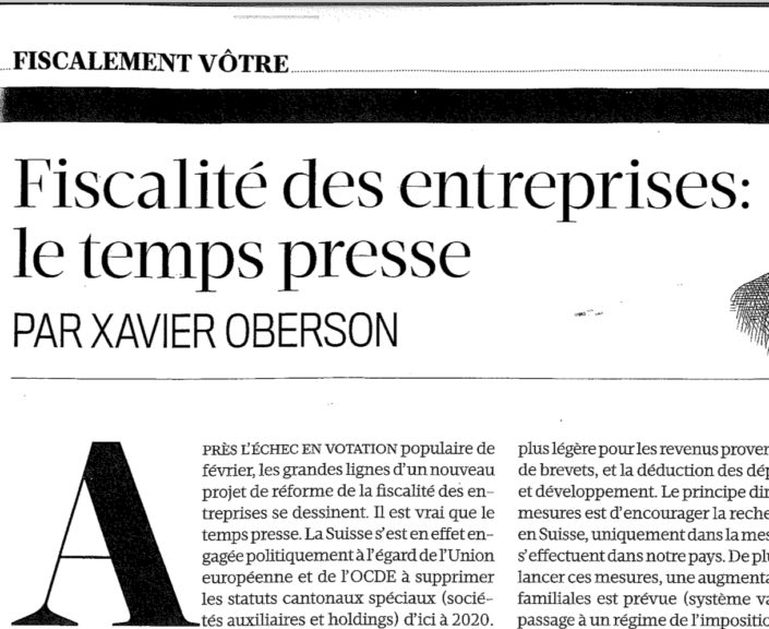 xavier oberson bilan juillet